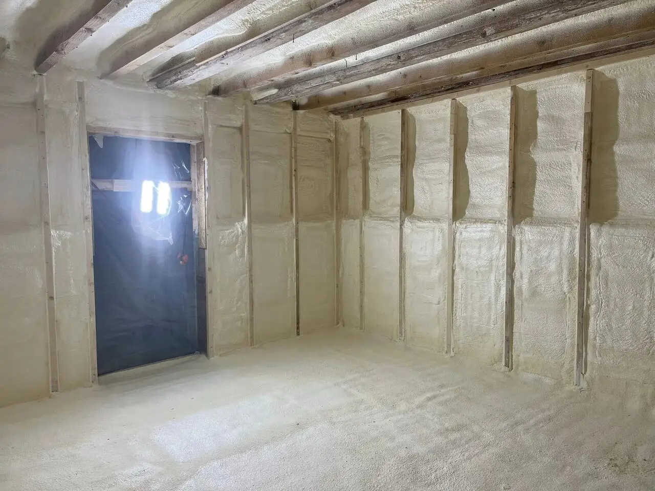 Spray foam insulation work in Hampton, Virginia