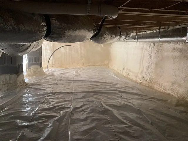 Mechanical penetration sealed with foam